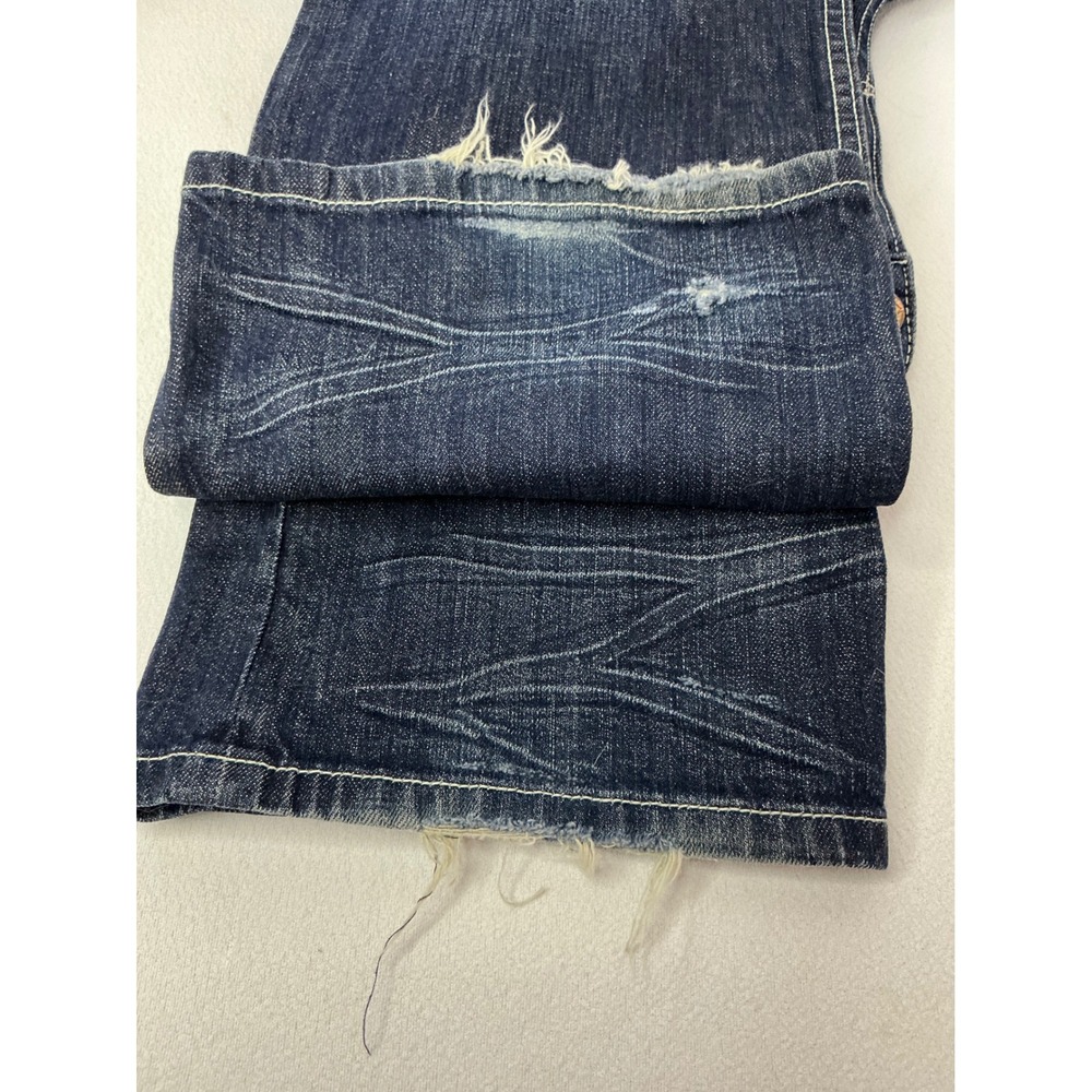 Allen B. by Allen Schwartz Women Dark Wash Whiskered Bootcut Y2K Jeans Size 12 - Picture 12 of 12